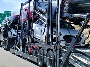 transporte de carros com caminhão cegonha